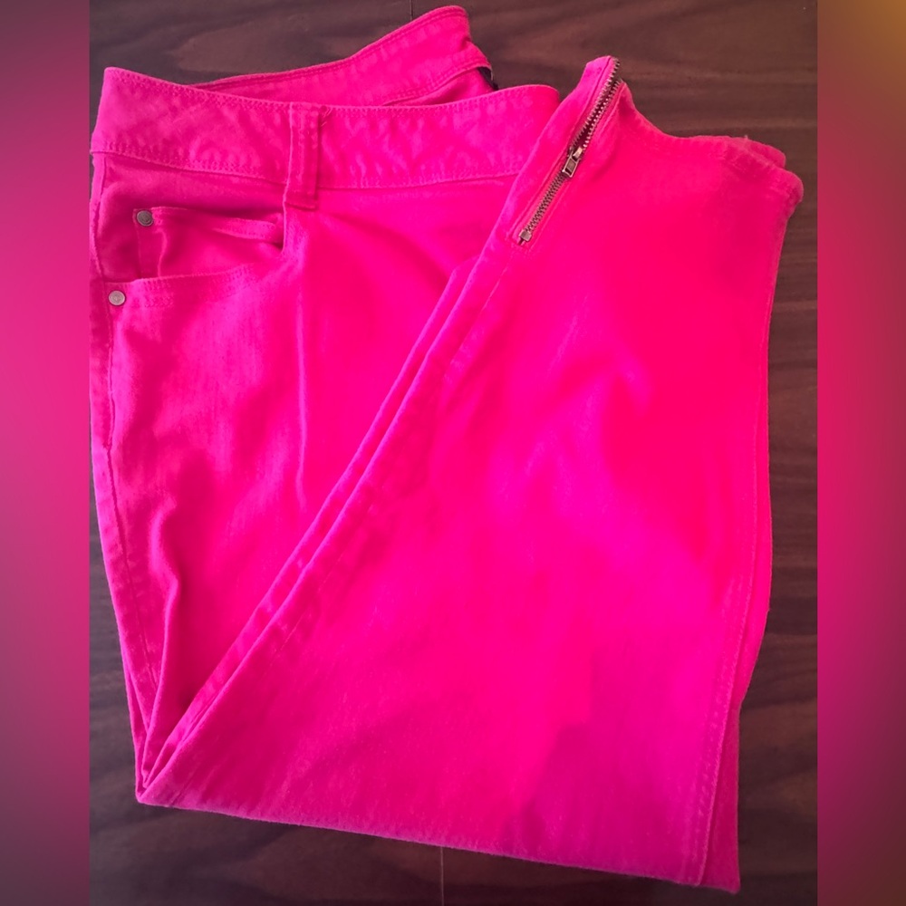 Lane Bryant 24 Hot Pink Jeans